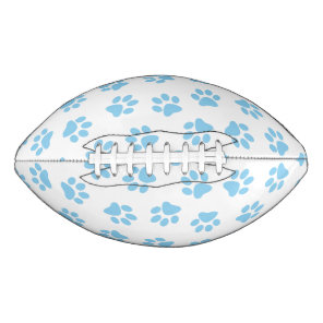 Pattern Of Paws, Dog Paws, Baby Blue Paws Football