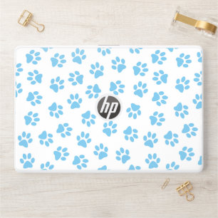 Pattern Of Paws, Dog Paws, Baby Blue Paws HP Laptop Skin