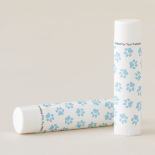 Pattern Of Paws, Dog Paws, Baby Blue Paws Lip Balm