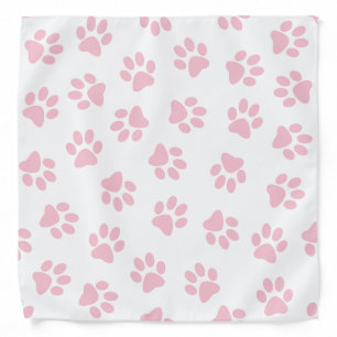 Pattern Of Paws, Dog Paws, Baby Pink Paws Bandana