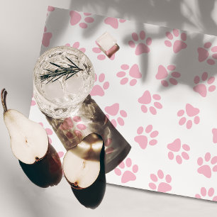 Pattern Of Paws, Dog Paws, Baby Pink Paws Cloth Placemat