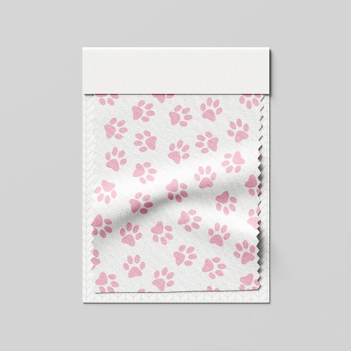 Pattern Of Paws, Dog Paws, Baby Pink Paws Fabric