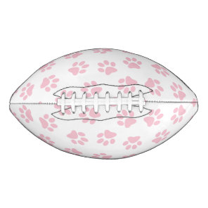 Pattern Of Paws, Dog Paws, Baby Pink Paws Football