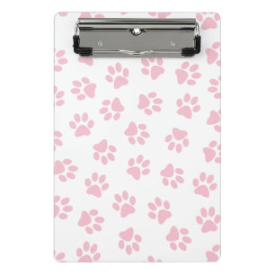 Pattern Of Paws, Dog Paws, Baby Pink Paws Mini Clipboard