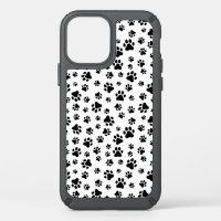 Pattern Of Paws, Dog Paws, Black and White