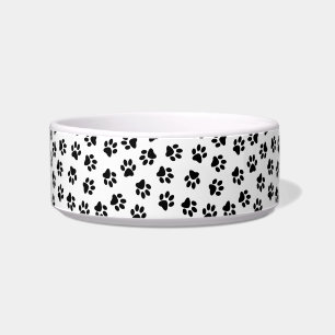 Pattern Of Paws, Dog Paws, Black Paws Bowl