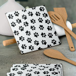 Pattern Of Paws, Dog Paws, Black Paws Ceramic Tile<br><div class="desc">Cute,  fun and adorable pattern with black paws on white background. Modern and trendy gift,  perfect for the dog lover in your life.</div>