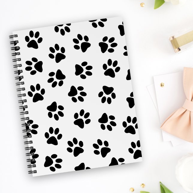 Pattern Of Paws, Dog Paws, Black Paws Notebook (Creator Uploaded)