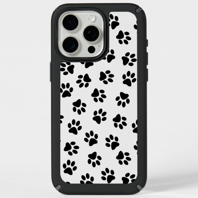 Pattern Of Paws, Dog Paws, Black Paws Speck iPhone Case (Front)