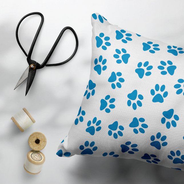 Pattern Of Paws, Dog Paws, Blue Paws Pet Bed (Creator Uploaded)
