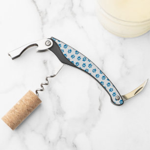 Pattern Of Paws, Dog Paws, Blue Paws Waiter's Corkscrew