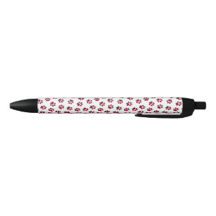 Pattern Of Paws, Dog Paws, Burgundy Paws Pen
