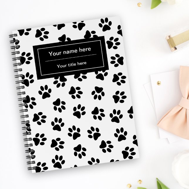 Pattern Of Paws, Dog Paws, Cat Paws, Black Paws Notebook (Creator Uploaded)