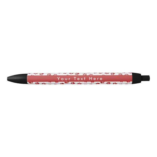 Pattern Of Paws, Dog Paws, Cat Paws, Red Paws Pen (Front)