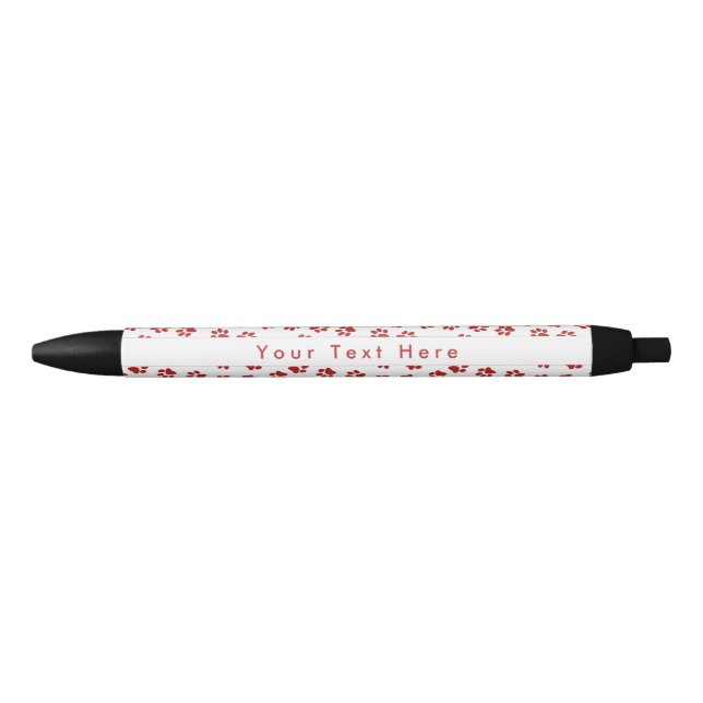 Pattern Of Paws, Dog Paws, Cat Paws, Red Paws Pen (Front)