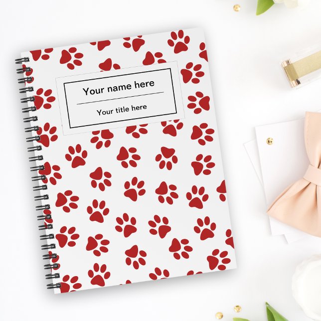 Pattern Of Paws, Dog Paws, Cat Paws, Red Paws Planner (Creator Uploaded)