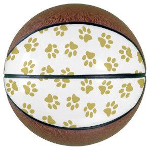 Pattern Of Paws, Dog Paws, Golden Paws Basketball