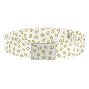 Pattern Of Paws, Dog Paws, Golden Paws Belt