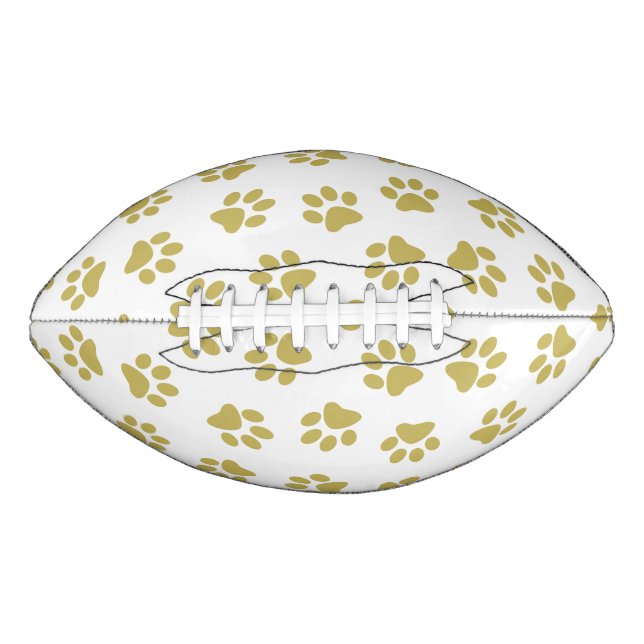Pattern Of Paws, Dog Paws, Golden Paws Football (Front)