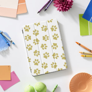 Pattern Of Paws, Dog Paws, Golden Paws iPad Pro Cover