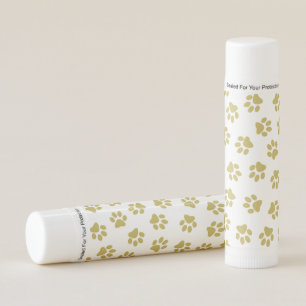 Pattern Of Paws, Dog Paws, Golden Paws Lip Balm