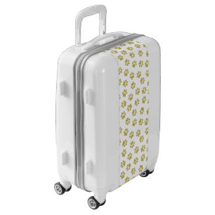 Pattern Of Paws, Dog Paws, Golden Paws Luggage