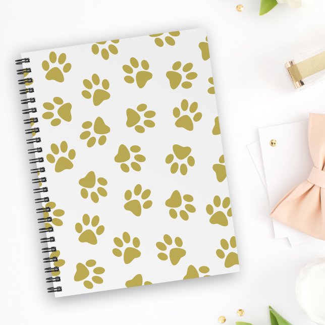 Pattern Of Paws, Dog Paws, Golden Paws Notebook (Creator Uploaded)