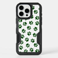 Pattern Of Paws, Dog Paws, Green Paws