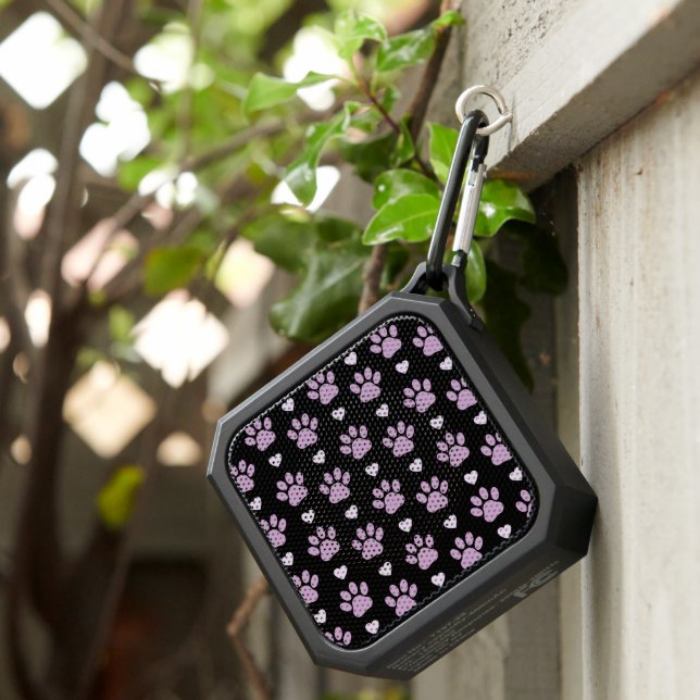 Pattern Of Paws, Dog Paws, Lilac Paws, Hearts Bluetooth Speaker (Inisitu)