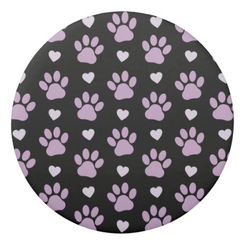 Pattern Of Paws Dog Paws Lilac Paws Hearts Eraser