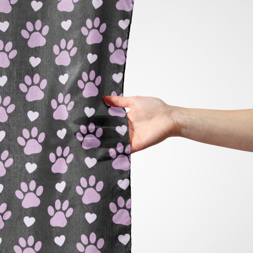 Pattern Of Paws Dog Paws Lilac Paws Hearts Scarf