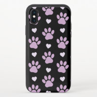 Pattern Of Paws, Dog Paws, Lilac Paws, Hearts