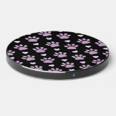 Pattern Of Paws, Dog Paws, Lilac Paws, Hearts Wireless Charger (Front 2)