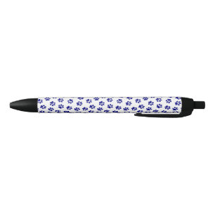 Pattern Of Paws, Dog Paws, Navy Blue Paws Pen