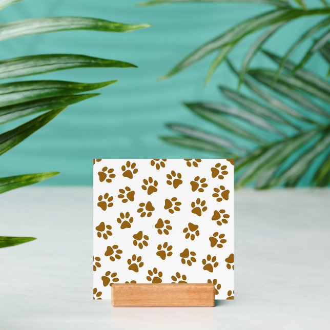 Pattern Of Paws, Dog Paws, Orange Gold Paws Holder (Insitu 2)