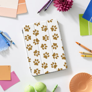 Pattern Of Paws, Dog Paws, Orange Gold Paws iPad Pro Cover