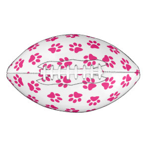 Pattern Of Paws, Dog Paws, Pink Paws Football