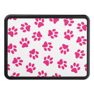 Pattern Of Paws, Dog Paws, Pink Paws Hitch Cover