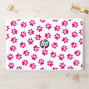 Pattern Of Paws, Dog Paws, Pink Paws HP Laptop Skin
