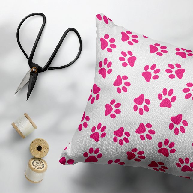 Pattern Of Paws, Dog Paws, Pink Paws Pet Bed (Creator Uploaded)