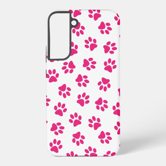 Pattern Of Paws, Dog Paws, Pink Paws Samsung Galaxy Case (Back)