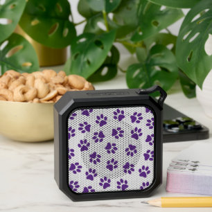 Pattern Of Paws, Dog Paws, Purple Paws Bluetooth Speaker