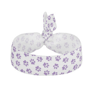 Pattern Of Paws, Dog Paws, Purple Paws Elastic Hair Tie