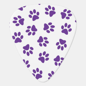 Pattern Of Paws, Dog Paws, Purple Paws Guitar Pick