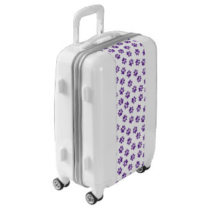 Pattern Of Paws, Dog Paws, Purple Paws Luggage