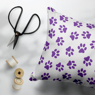 Pattern Of Paws, Dog Paws, Purple Paws Pet Bed