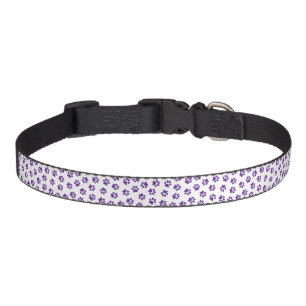 Pattern Of Paws, Dog Paws, Purple Paws Pet Collar
