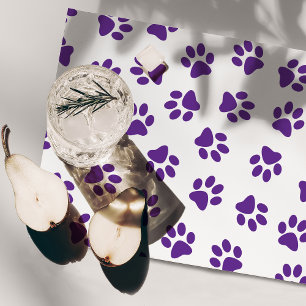 Pattern Of Paws, Dog Paws, Purple Paws Placemat