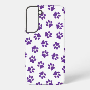 Pattern Of Paws, Dog Paws, Purple Paws Samsung Galaxy S22+ Case