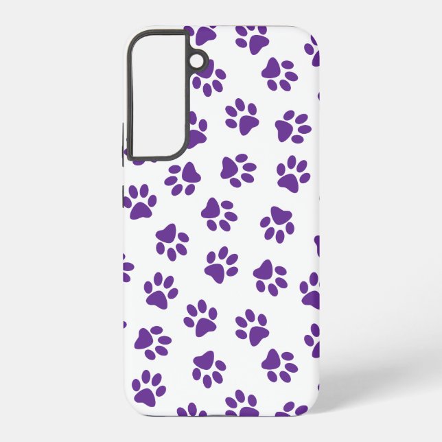 Pattern Of Paws, Dog Paws, Purple Paws Samsung Galaxy Case (Back)